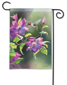 Hummingbird Visit BreezeArt Garden Flag