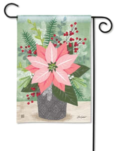 Pink Poinsettia BreezeArt Garden Flag