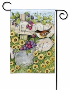 Fresh Blackberries BreezeArt Garden Flag