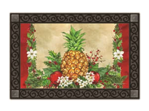 Holiday Pineapple MatMates Decorative Doormat