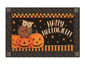 Owloween Fun  MatMates Decorative Doormat