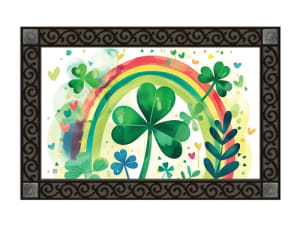 Rainbow Clover  MatMates Decorative Doormat
