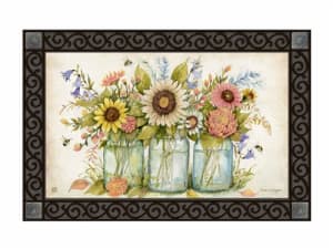 Bee Spring Bouquet MatMates Decorative Doormat