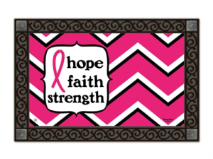 Pink Ribbon MatMates Doormat