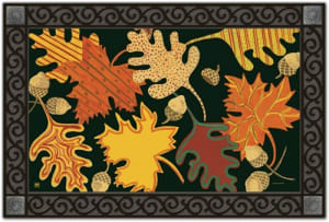 Patterned Leaves MatMates Decorative Doormat