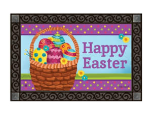 Basket Full of Eggs MatMates Decorative Doormat