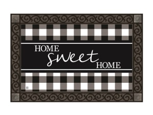 Black and White Check MatMates Decorative Doormat