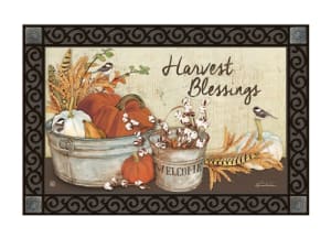 Farmhouse Pumpkins MatMates Decorative Doormat