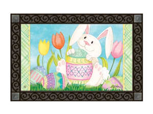 Easter Bunny's Here MatMates Decorative Doormat