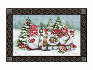 Christmas Gnome MatMates Decorative Doormat