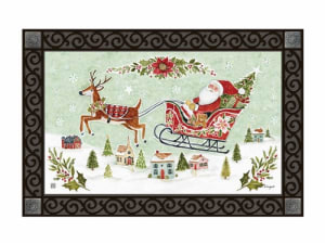 Happy Christmas Santa MatMates Decorative Doormat