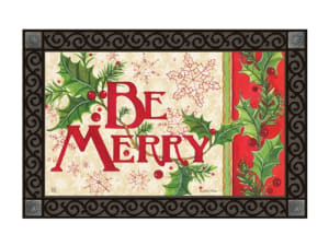 Merry Hollydays Owl MatMates Decorative Doormat