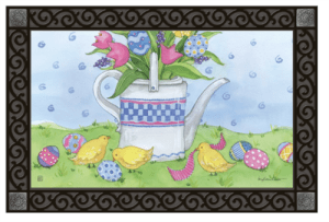 Easter Bouquet Chicks  MatMates Decorative Doormat