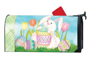 Easter Bunny's Here Large MailWraps Magnetic Mailbox Cover