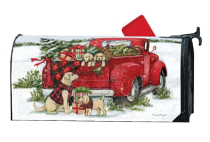Christmas Puppies Large MailWraps Mailbox Cover