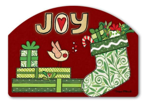 Joy Stocking Yard DeSigns Magnetic Art