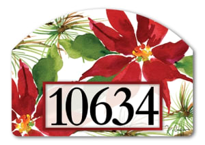 Pretty Poinsettia Yard DeSigns Magnetic Art