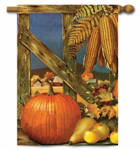 Fall Feast Decorative House Flag