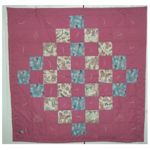 Mauve Baby Retro w/Embroidery Quilt