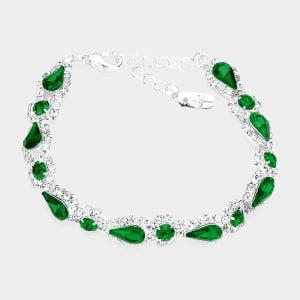 Teardrop Stone Evening Bracelet