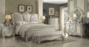 Versailles 6 Piece Traditional Bedroom Set in Bone White Finish by Acme - 21130