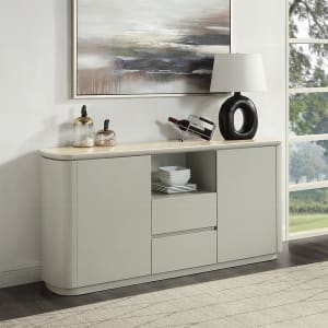 Ingram Server in Ceramic Top and Light Gray Finish by Acme - DN03108