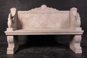 Vicenza Swan Bench in Antique Sandstone Finish by AFD Home - AFD-10850931