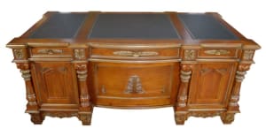 Monarch Mahogany Executive Desk in Dark Brown Finish by AFD Home - AFD-11126750