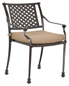 Savannah Outdoor Dining Chair in Brown Bronzed Powder Coat Finish by Bridgeton Moore - AFD-11232077