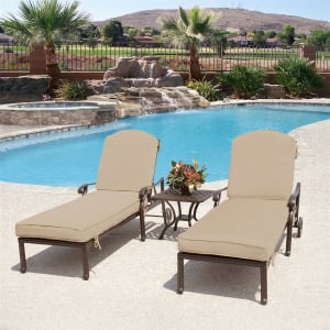 Savannah 3 Piece Outdoor Chaise Set in Powder Coat Finish by Bridgeton Moore - AFD-11232288