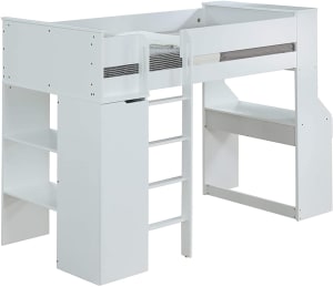 Ragna Twin Loft Bed in White Finish by Acme - 38060