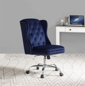 Jamesia Office Chair in Midnight Blue Velvet Finish by Acme - 92665