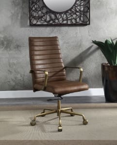 Duralo Office Chair in Saturn Top Grain Leather Finish by Acme - 93167