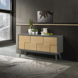 Blayde Server in Light Gray and Natural Finish by Acme - DN02868