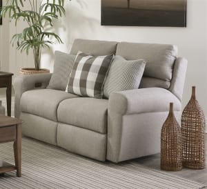 Westport Lay Flat Reclining Loveseat in Metal Color Fabric by Catnapper - 1212-M