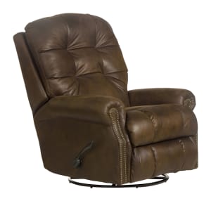Simpson Swivel Glider Recliner in Walnut Fabric by Catnapper - 4569-5-W