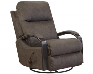 Niles Swivel Glider Recliner in Chocolate Fabric by Catnapper - 4703-CH