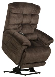 Longevity Zero Gravity Power Dual Motor Lay Flat Lift Recliner with Heat and Massage in Chocolate Fabric by Catnapper - 4892-CH