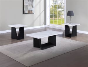 Adea 3 Piece Cocktail Table Set in Black Finish by Crown Mark - CM-4226-SET