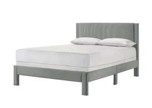 Lucia Queen Platform Bed in Light Grey Finish by Crown Mark - CM-5097LG-Q