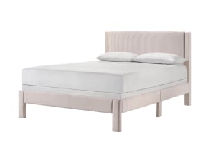 Lucia Queen Platform Bed in Pink Finish by Crown Mark - CM-5097PK-Q