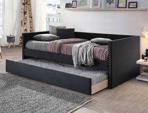 Sadie Daybed in Black Velvet Finish by Crown Mark - CM-5321BK