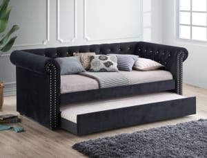 Ellie Daybed in Black Finish by Crown Mark - CM-5332BK