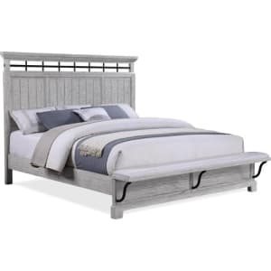 Beckett Queen Bed in Soft Greige Finish by Crown Mark - CM-B1900-Q