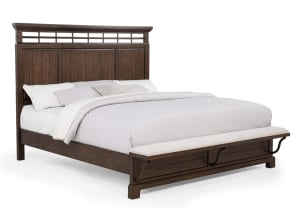 Beckett Queen Bed in Brown Finish by Crown Mark - CM-B1950-Q