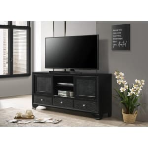 Lyssa TV Stand in Black Finish by Crown Mark - CM-B4308-7