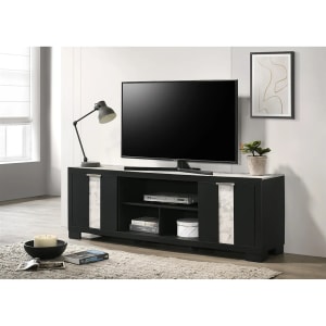 Rangley TV Stand in Black and White Finish by Crown Mark - CM-B6835-9