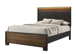 Nemy Queen Panel Bed in Rich Wood Finish by Crown Mark - CM-B6950-Q