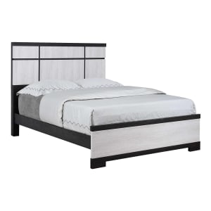 Remington Queen Panel Bed in Black/White Finish by Crown Mark - CM-B8162-Q