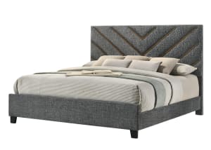 Zane Queen Panel Bed in Brown/Grey Finish by Crown Mark - CM-B9275-Q